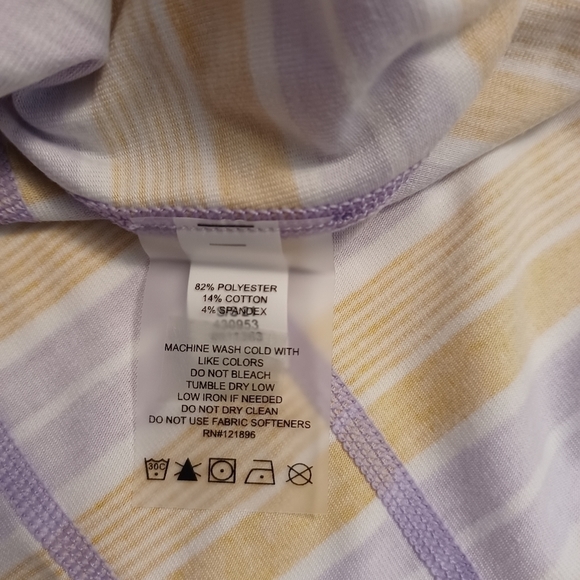 Title Nine Vibe Tank Rugby Stripe Honeycom Sz S NWT - Picture 4 of 5